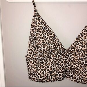 Zara Cropped Cheetah Print Tank Top